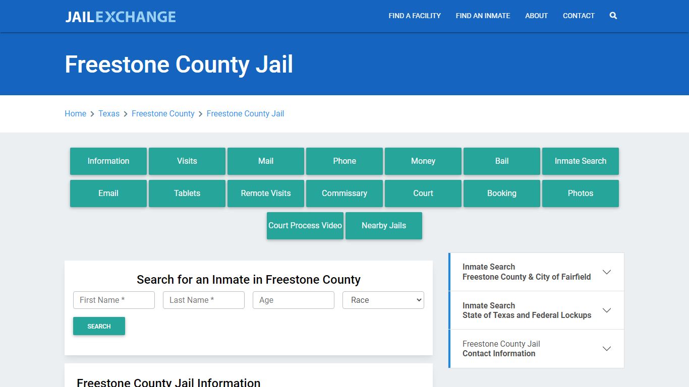 Freestone County Jail Roster Lookup, TX, Inmate Search